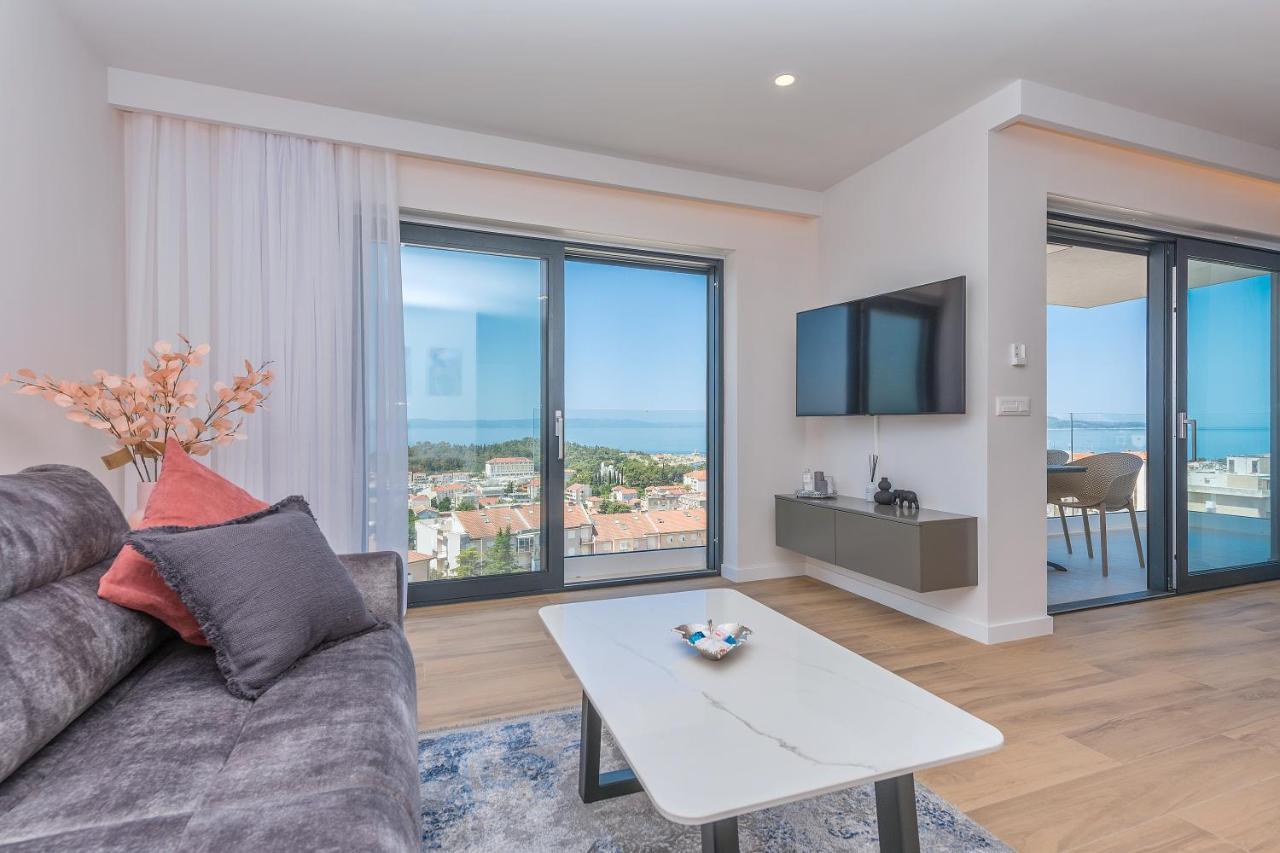 Luxury Adria Sea & City View Apartment Makarska Zewnętrze zdjęcie