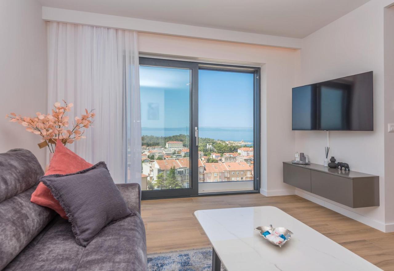 Luxury Adria Sea & City View Apartment Makarska Zewnętrze zdjęcie
